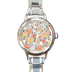 Pet Animal 02 Round Italian Charm Watch