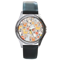 Pet Animal 02 Round Metal Watch