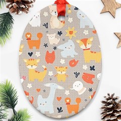 Pet Animal 02 Ornament (oval)