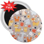 Pet Animal 02 3  Magnets (10 pack)  Front