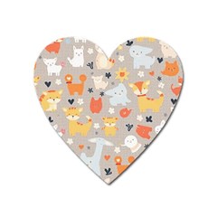 Pet Animal 02 Heart Magnet