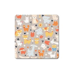 Pet Animal 02 Square Magnet