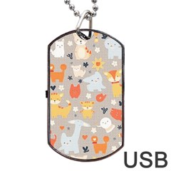 Pet Animal 02 Dog Tag Usb Flash (one Side)