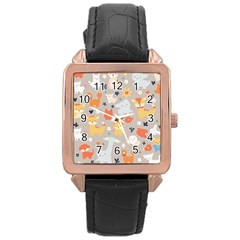 Pet Animal 02 Rose Gold Leather Watch 