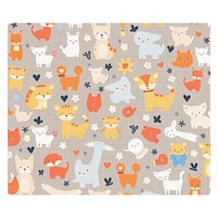 Pet Animal 02 Two Sides Premium Plush Fleece Blanket (kids Size)