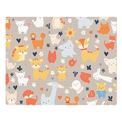 Pet Animal 02 Two Sides Premium Plush Fleece Blanket (large) by myclothy