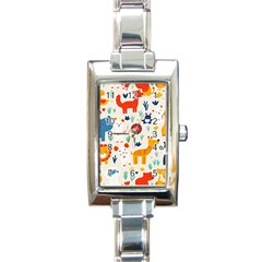 Pet Animal 03 Rectangle Italian Charm Watch