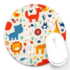 Pet Animal 03 Round Mousepad