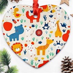 Pet Animal 03 Heart Ornament (two Sides) by myclothy