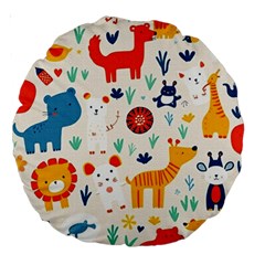 Pet Animal 03 Large 18  Premium Round Cushions