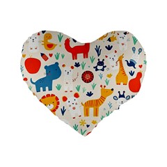 Pet Animal 03 Standard 16  Premium Heart Shape Cushions