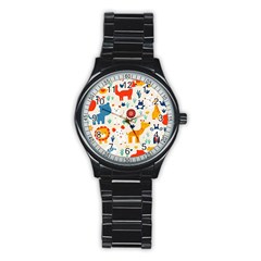 Pet Animal 03 Stainless Steel Round Watch by myclothy