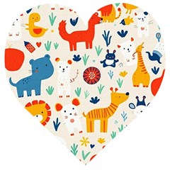 Pet Animal 03 Wooden Puzzle Heart