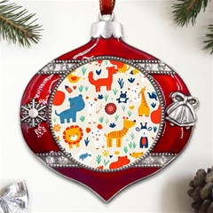 Pet Animal 03 Metal Snowflake And Bell Red Ornament