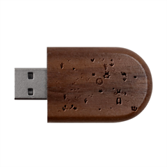 Pet Animal 03 Wood Oval Usb Flash Drive