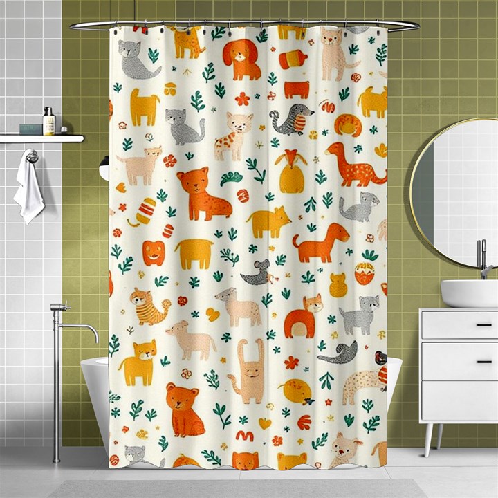 Pet Animal 04 Shower Curtain 48  x 72  (Small) 