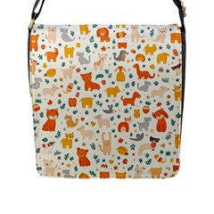 Pet Animal 04 Flap Closure Messenger Bag (l)