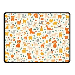 Pet Animal 04 Two Sides Fleece Blanket (small) by myclothy