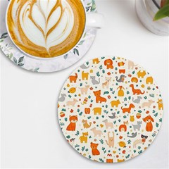 Pet Animal 04 Uv Print Round Tile Coaster