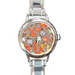 Pet Animal 05 Round Italian Charm Watch