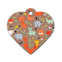 Pet Animal 05 Dog Tag Heart (two Sides)