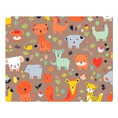 Pet Animal 05 Two Sides Premium Plush Fleece Blanket (large)