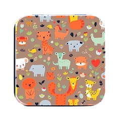 Pet Animal 05 Square Metal Box (black) by myclothy