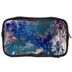 Blue Feathers And Flames Toiletries Bag (one Side)