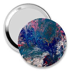 Blue Feathers And Flames 3  Handbag Mirrors