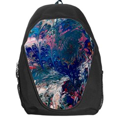 Blue Feathers And Flames Backpack Bag