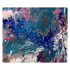 Blue Feathers And Flames Premium Plush Fleece Blanket (small)