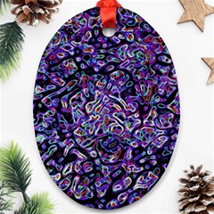 Neon Symphony Design Ornament (oval) by dflcprintsclothing