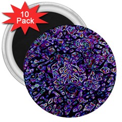 Neon Symphony Design 3  Magnets (10 Pack) 