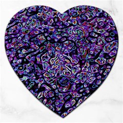 Neon Symphony Design Jigsaw Puzzle (heart) by dflcprintsclothing