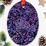 Neon Symphony Design Oval Ornament (Two Sides) Front