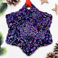 Neon Symphony Design Snowflake Ornament (two Sides) by dflcprintsclothing