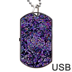 Neon Symphony Design Dog Tag Usb Flash (two Sides) by dflcprintsclothing