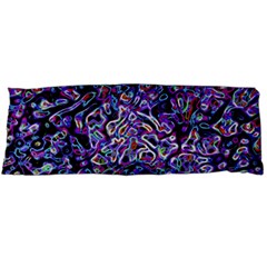 Neon Symphony Design One Side Body Pillow Cases by dflcprintsclothing