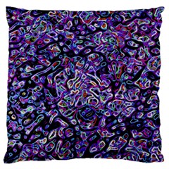 Neon Symphony Design Large Cushion Case (one Side) by dflcprintsclothing