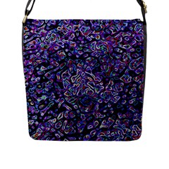 Neon Symphony Design Flap Closure Messenger Bag (l)