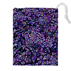 Neon Symphony Design Drawstring Pouch (4xl) by dflcprintsclothing