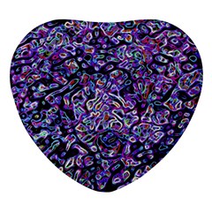 Neon Symphony Design Heart Glass Fridge Magnet (4 Pack) by dflcprintsclothing