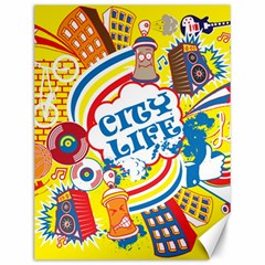 Colorful City Life Horizontal Seamless Pattern Urban City Canvas 12  X 16 