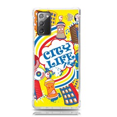 Colorful City Life Horizontal Seamless Pattern Urban City Samsung Galaxy Note 20 Tpu Uv Case