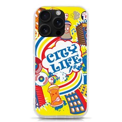 Colorful City Life Horizontal Seamless Pattern Urban City Iphone 16 Pro Tpu Uv Print Case by Bedest