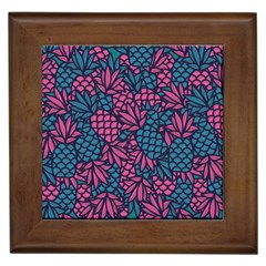 Summer Pineapples Framed Tile