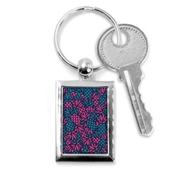 Summer Pineapples Key Chain (rectangle)