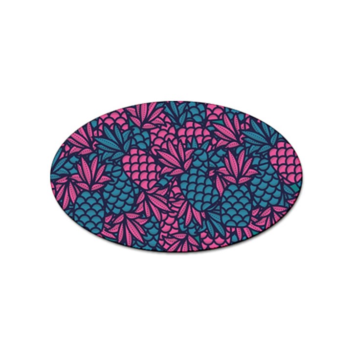 Summer Pineapples Sticker (Oval)