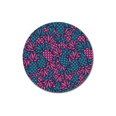 Summer Pineapples Magnet 3  (round)