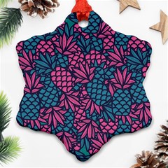 Summer Pineapples Snowflake Ornament (two Sides)